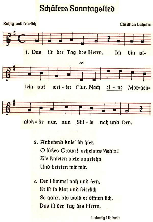 Schäfers Sonntagslied